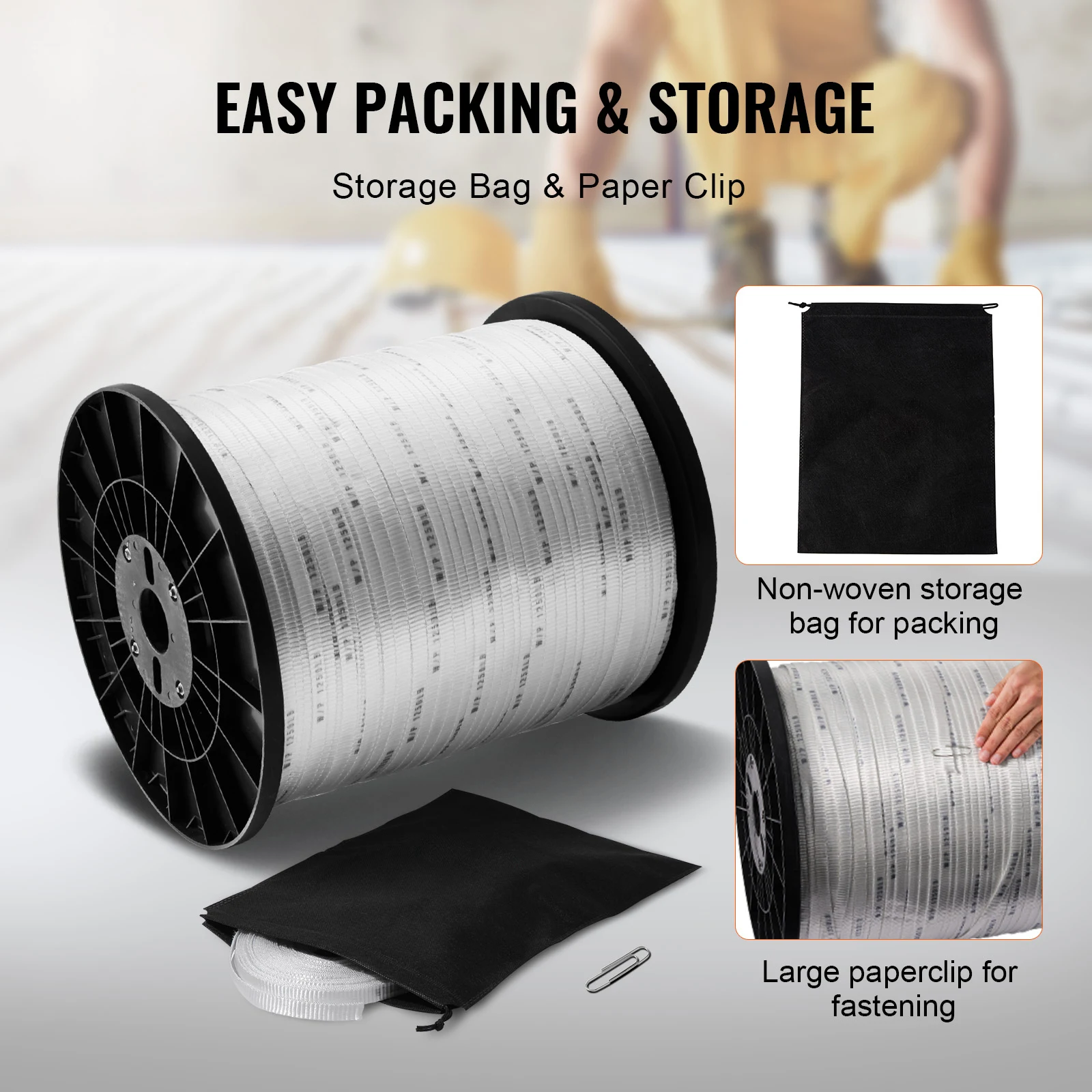 SucceBuy Polyester Pull Tape Mule Flat Rope Printed Webbing Cable Pulling Tape for Packaging Gardening Electrical Conduit Work