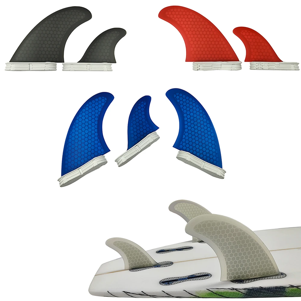 T1 Size Surfing Fins Tri UPSURF FCS 2 Surfboard Fins Fibreglass With Honeycomb Double Tabs2 White/Red/Black/Blue Short Board Fin sup board 8 9 length surfboard fin longboard fibreglass centre surfing fin thruster single white with black fin paddle board fin