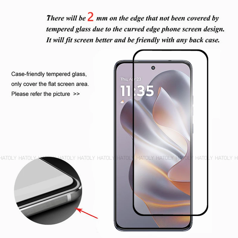 Premium Tempered Glass Screen Protector - Full Glue, High Clarity, Durable Protection (2/4 Pack)