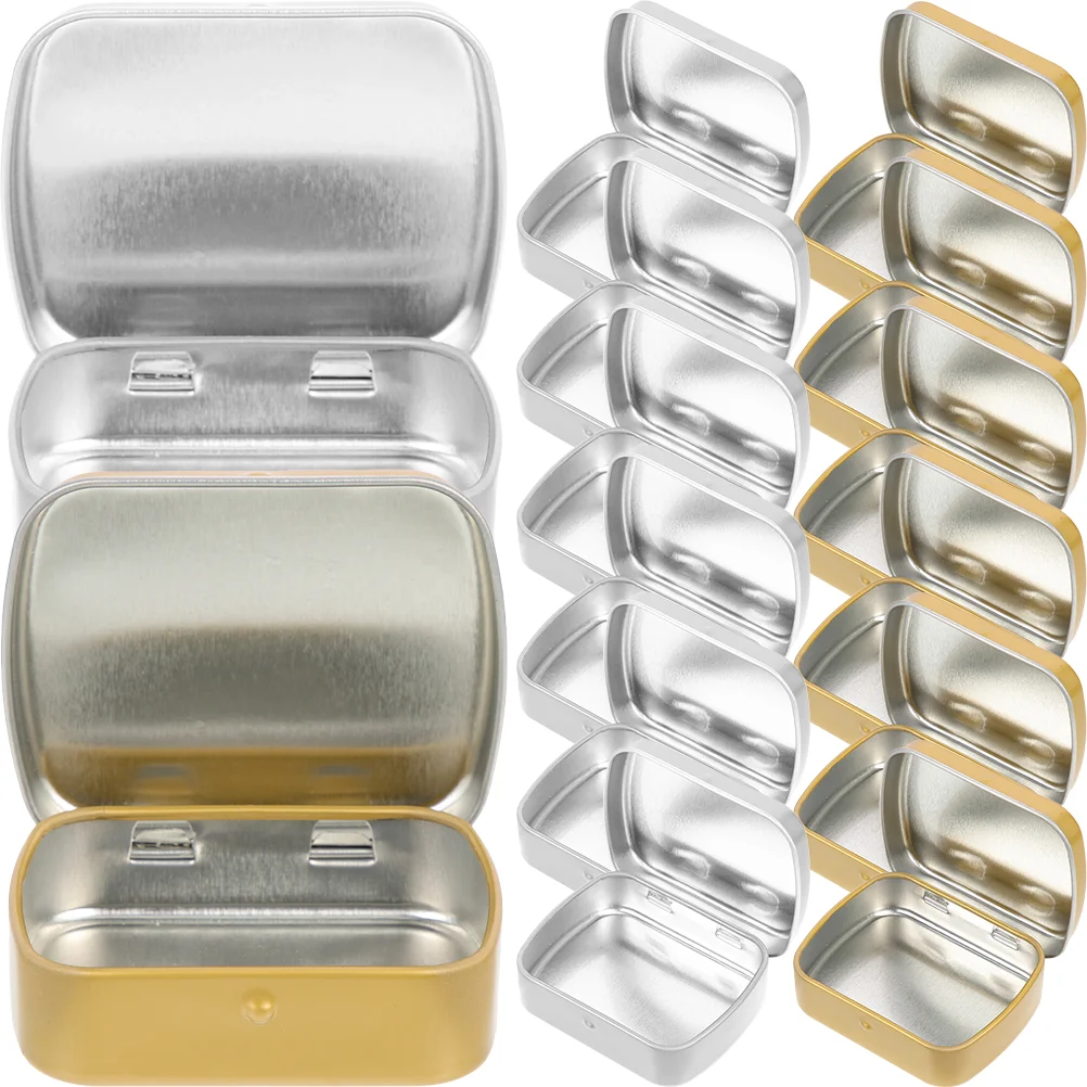 

Mini Metal Hinged Tin Box Portable Small Rectangular Flip Storage Case Jewelry Boxes Money Coin Candy Pill Cases Organizer