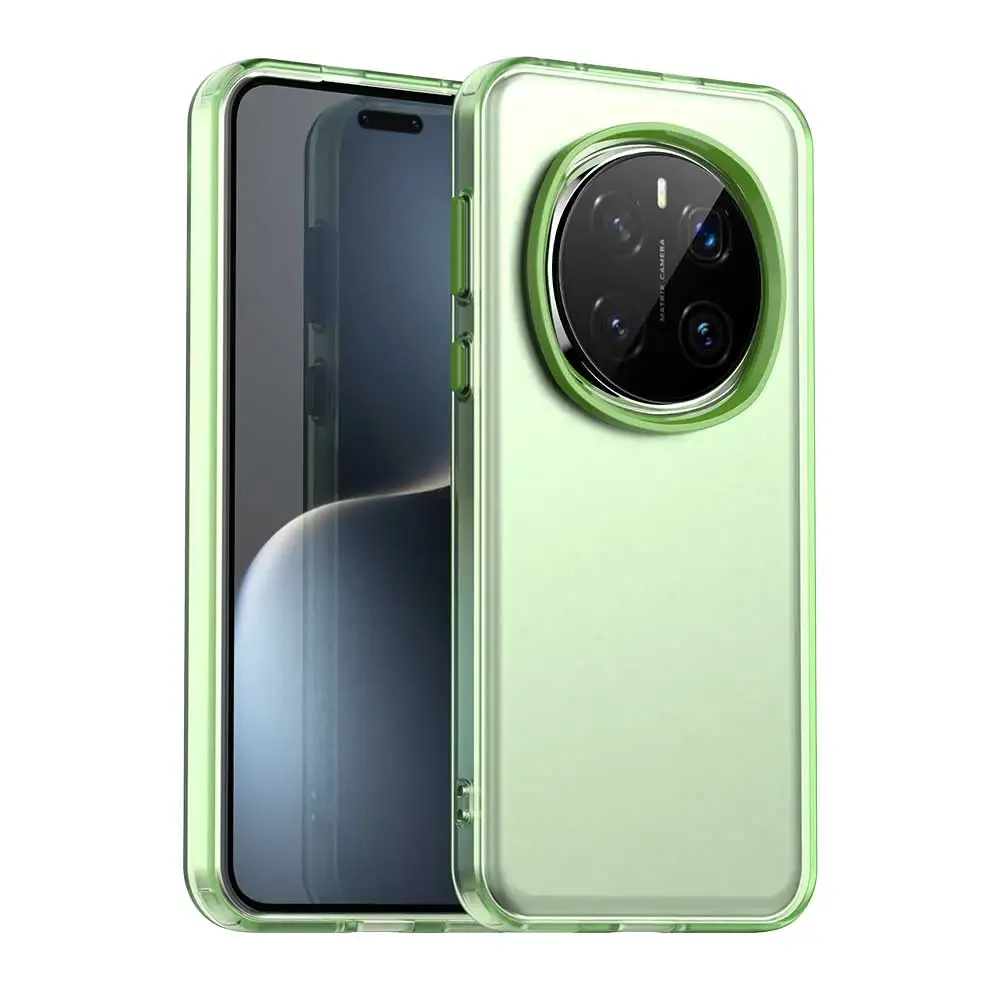 Luxury Shockproof Candy Silicone Phone Case with Translucent Back Cover