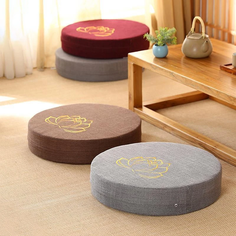 Yoga Meditate PEP Hard Texture Meditation Cushion Backrest Pillow Japanese Tatami Mat Removable and Washable 40X6CM 2