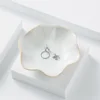 Creative and Minimalist Style Jewelry Tray Home Snack Dish Flavor Dish Ceramic Lotus Decoration Plate and Decorative Display 1
