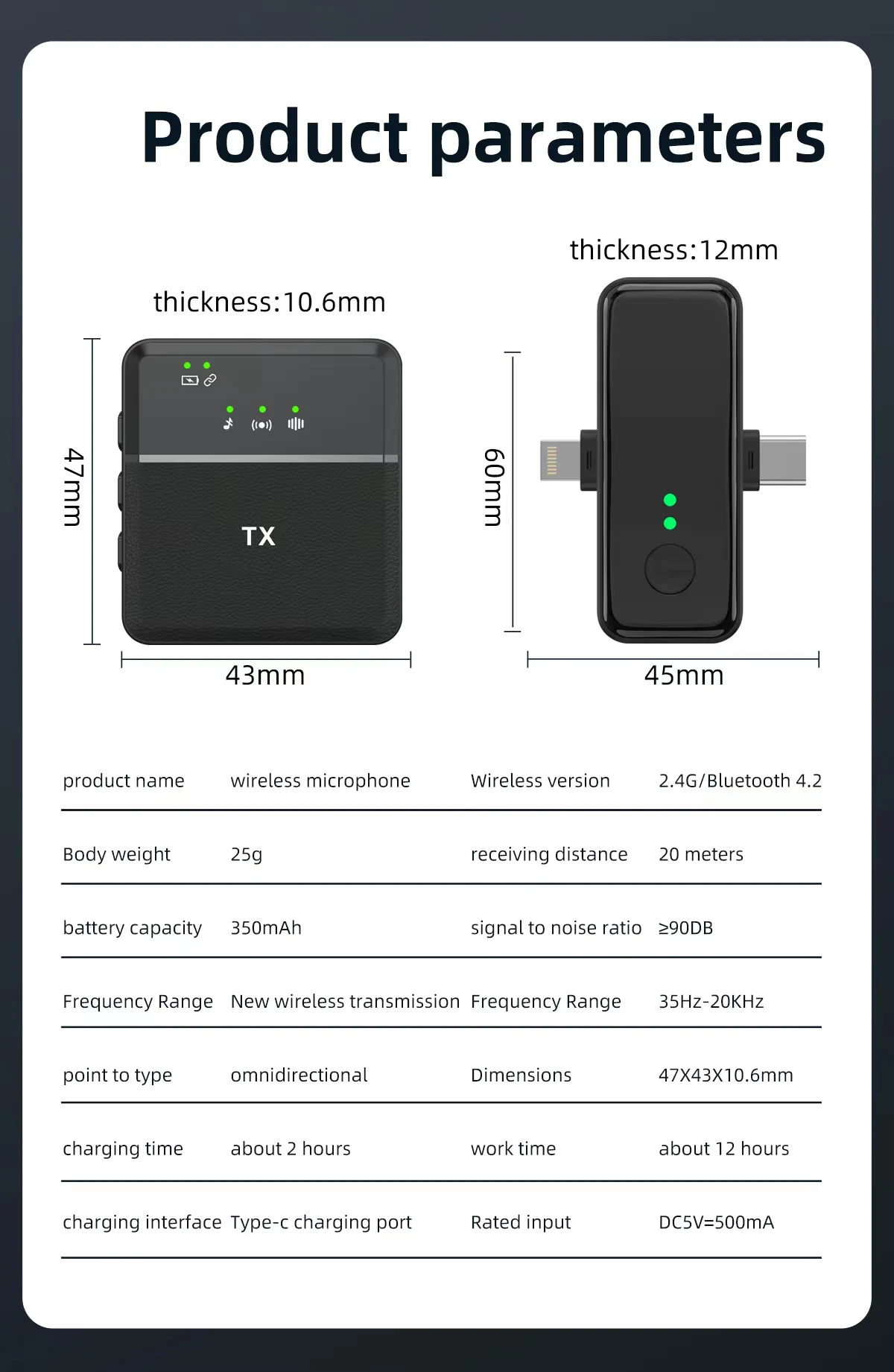 SX31 Double Microphone Sans Fil pour iPhone Type C et 3.5mm : Acheter Double Microphone Sans Fil SX31 au Sri Lanka | ido.lk