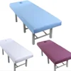 White Massage Table Bed Fitted Sheet Elastic Full Cover Massage Treatment Polyester Cosmetic SPA Bed Cover with Face Hole 1