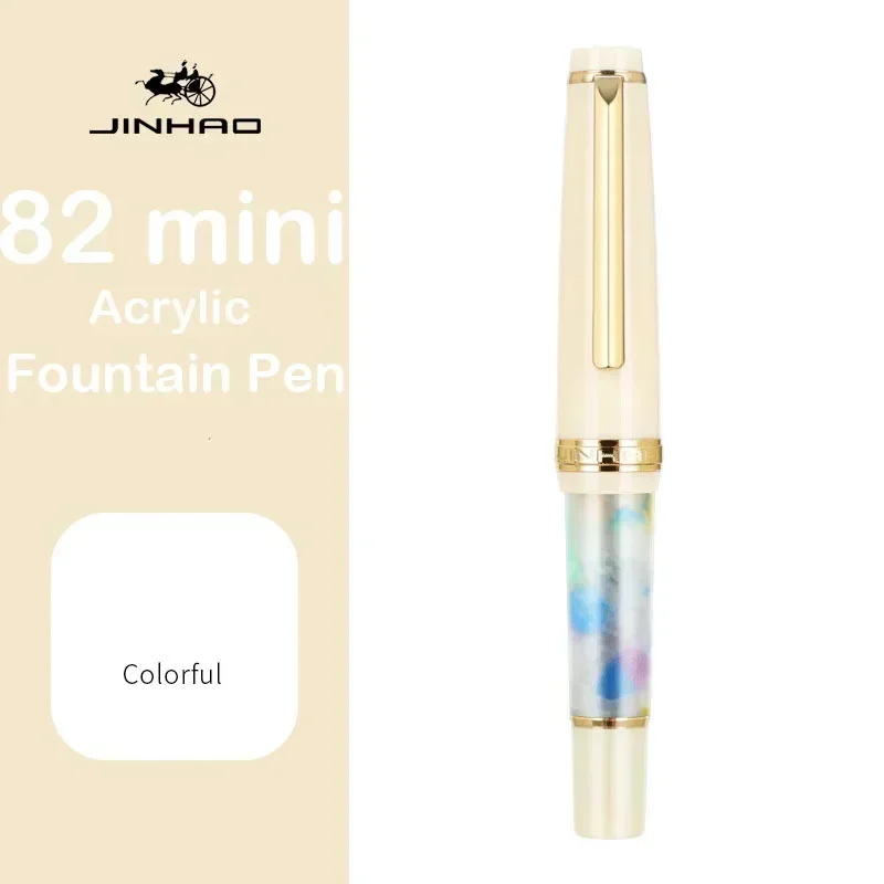 Jinhao 82 Mini Portable Acrylic Fountain Pen Stationery Calligraphy Practice Writing Pen Office School Supplies