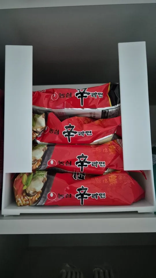 Korea Ramen Storage Box Kitchen Instant Noodle Cup Tissue Storage Bins Facial Mask Storage Box Multi-function Tabletop Organizer photo review