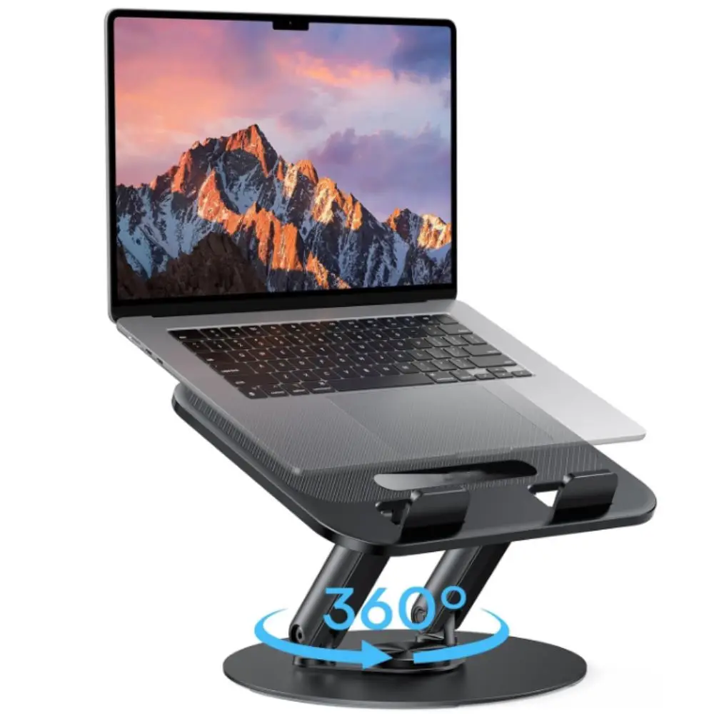 Höhenverstellbar 360° ° Drehbarer Notebook-Ständer, rutschfeste Basis, faltbarer Aufbewahrungs-Laptop-Ständer aus Kohlenstoffstahl, platzsparend – Detail 9