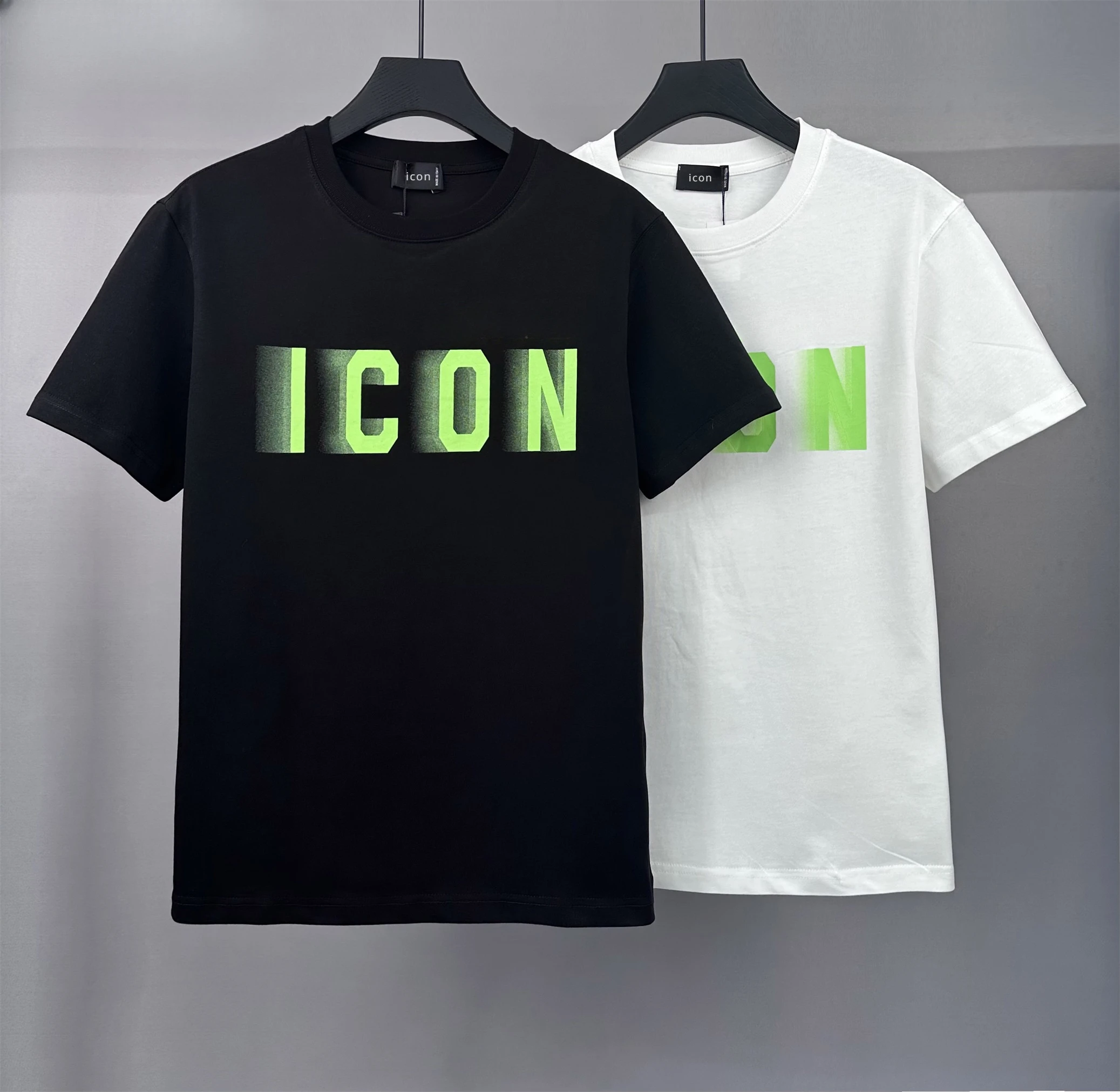 

2024 New Men's Summer DSQ2 Casual T-Shirt Male Brand Clothing Caten ICON Printed Streetwear Trendy Tees D2 Tops M-3xl