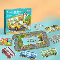 Animal bus platform parent-child interactive fun addition and subtraction tabletop children's puzzle game toys 1