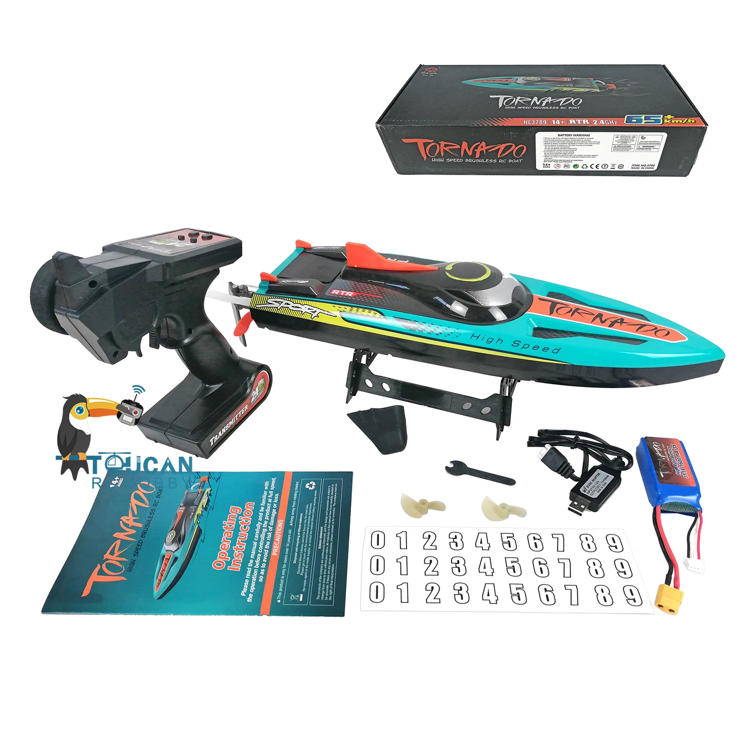 Hong Long 2.4G 3877 ABS Electric High Speed RC Boat Remote Control Model RTR 2900KV Motor Radio Water Toys for Boy TH19842-SMT4