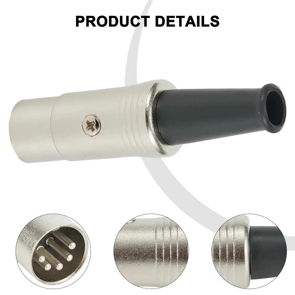 5 Pin Audio Adapter DIN Plug Male Midi Connector Cable Lead Audio Adapter Male Inline Plug with Heavy Duty Cable Clamp audio adapter audio adapter set