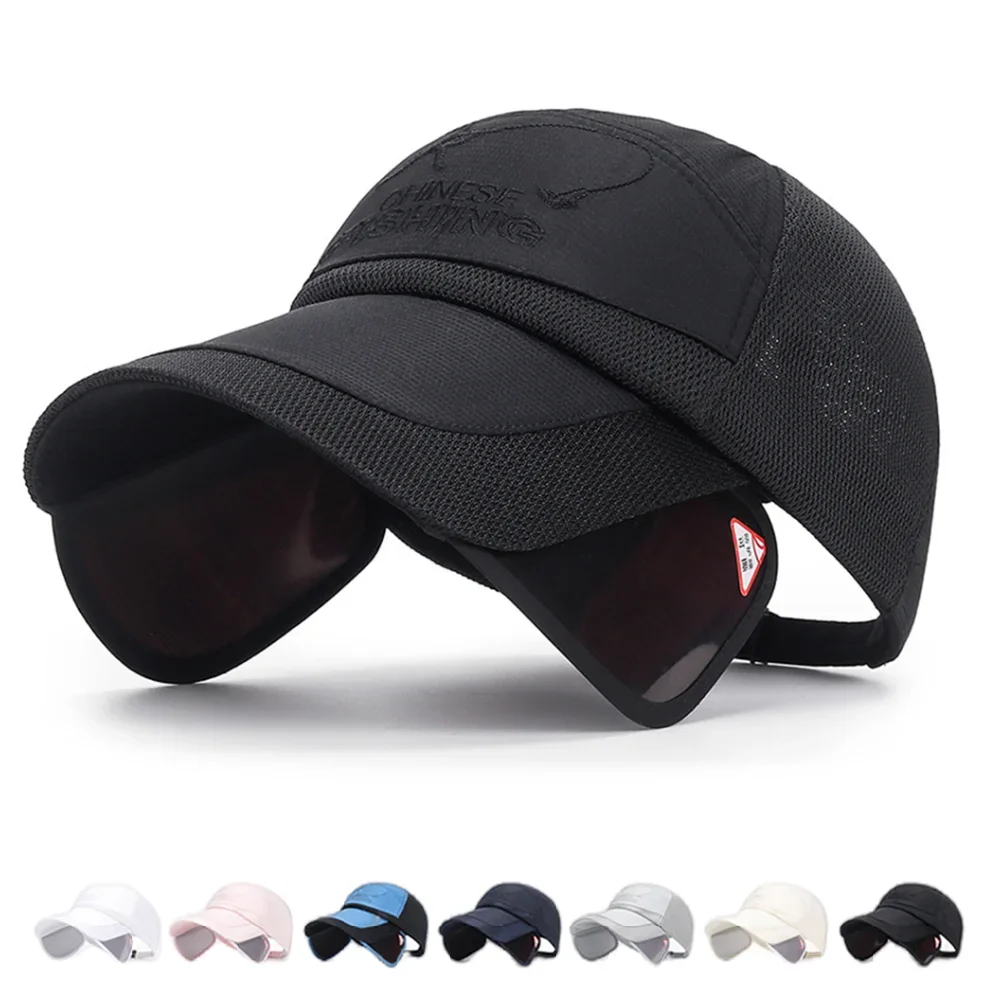 Sommer Outdoor Angeln Sonnenschutz Baseball Kappe Männer's Erweitert Krempe Sonnenschirm Freizeit Sport Mode Frauen