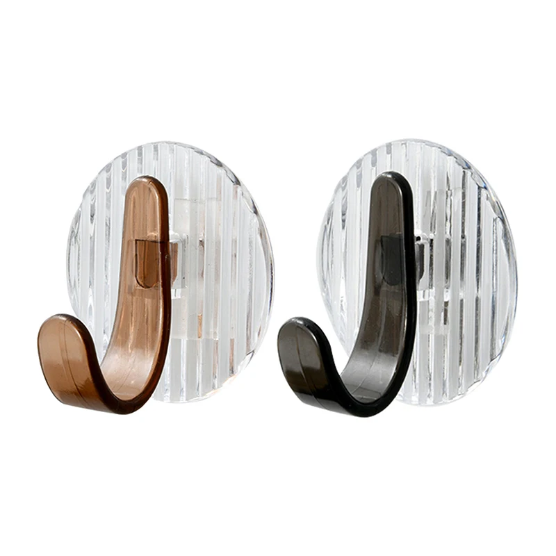 

Acrylic Wall Hook Strong Self Adhesive Towel Hook Bathroom Towel No Punching Hanging Wall Coat Hanger Door Key Bag Holder