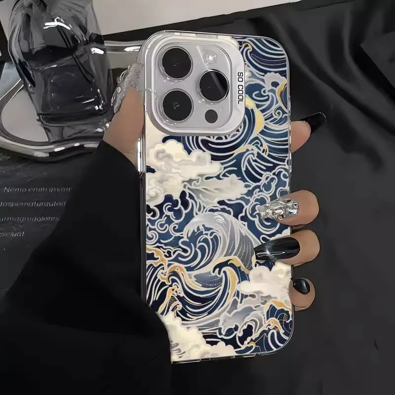 Ukiyoe Ocean Waves Artistic Matte Phone Case