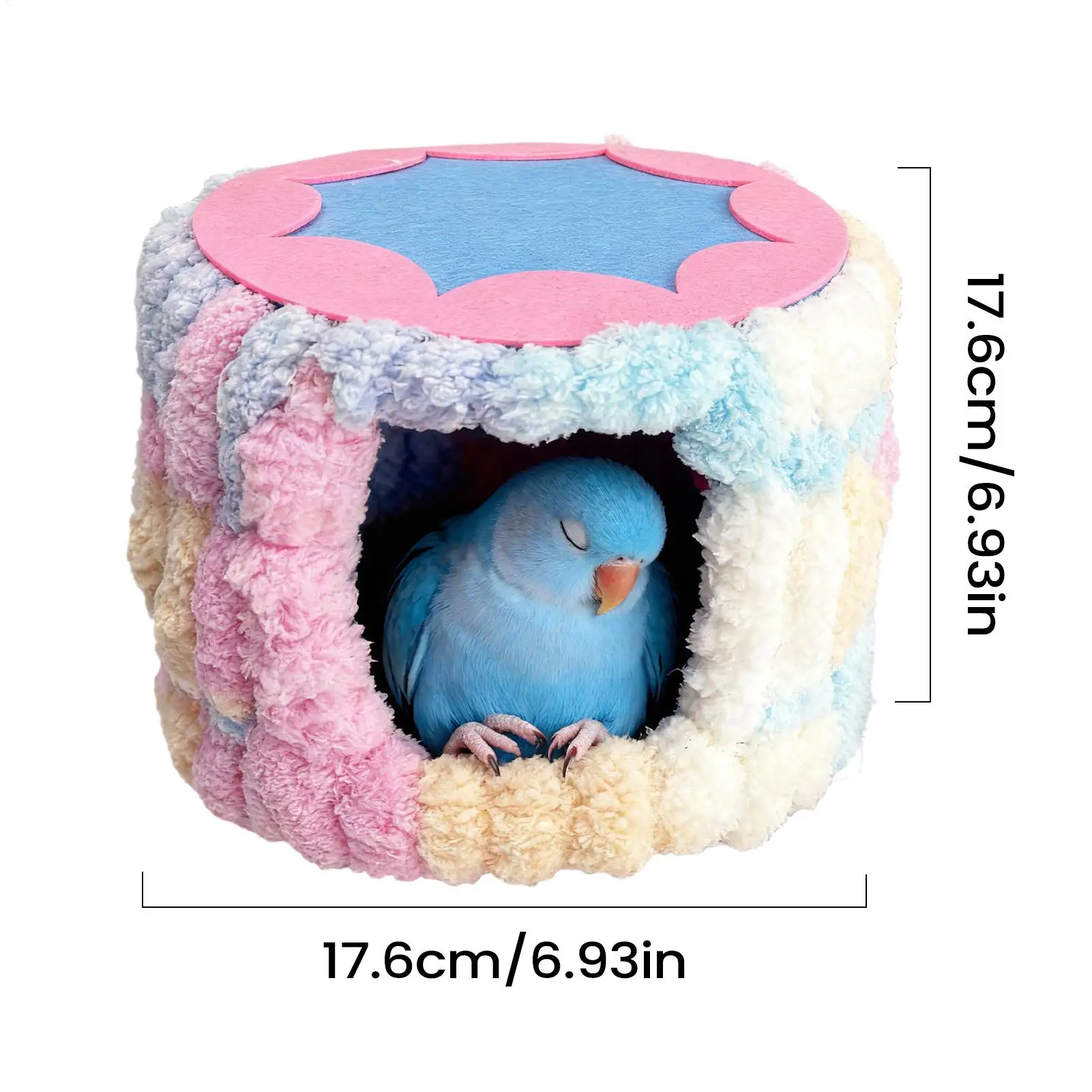 Bird Bed For Cage Cute Warm House Cylinder Parakeet Nest Warm Bird Bed For Parrot Cockatiel Conure Lovebird Finch Squirrel