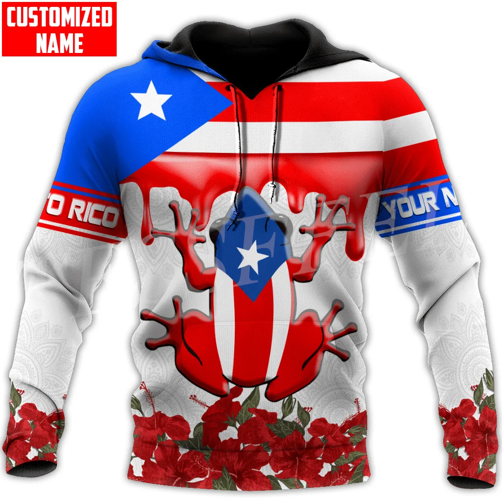 

Custom Name Country Puerto Rico Boricua Taino Caribbean Sea Tattoo Retro 3DPrint Harajuku Casual Funny Pullover Jacket Hoodies J