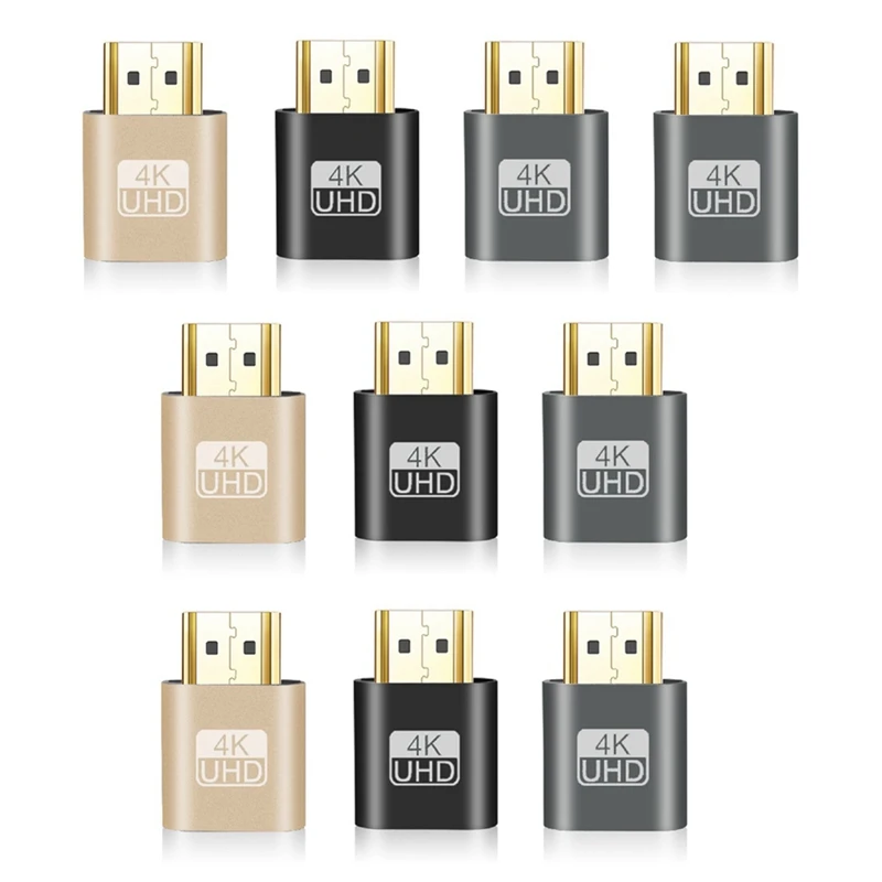 10Pcs HDMI Compatible Virtual Display Adapter Video Card Lock Plate