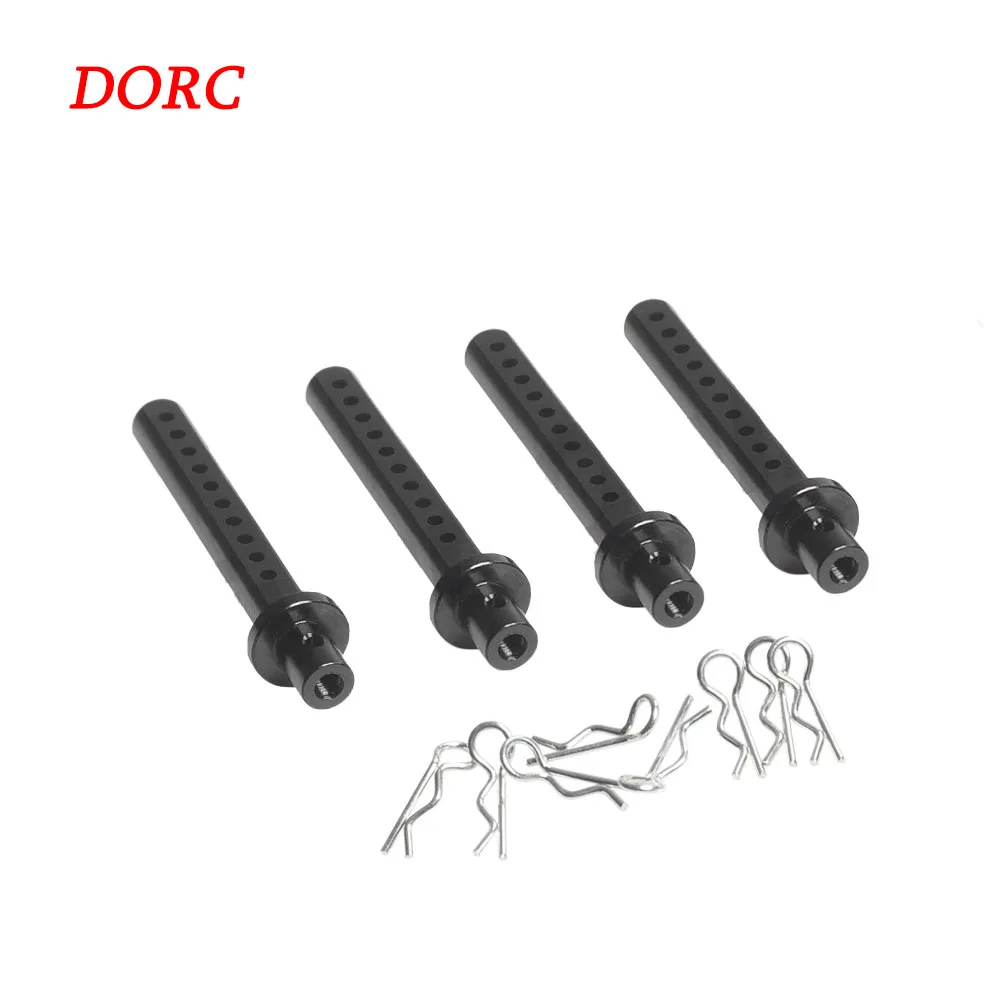 4pcs Aluminum Alloy Rc Car Body Posts Mount With Clip For 1/10 Crawler