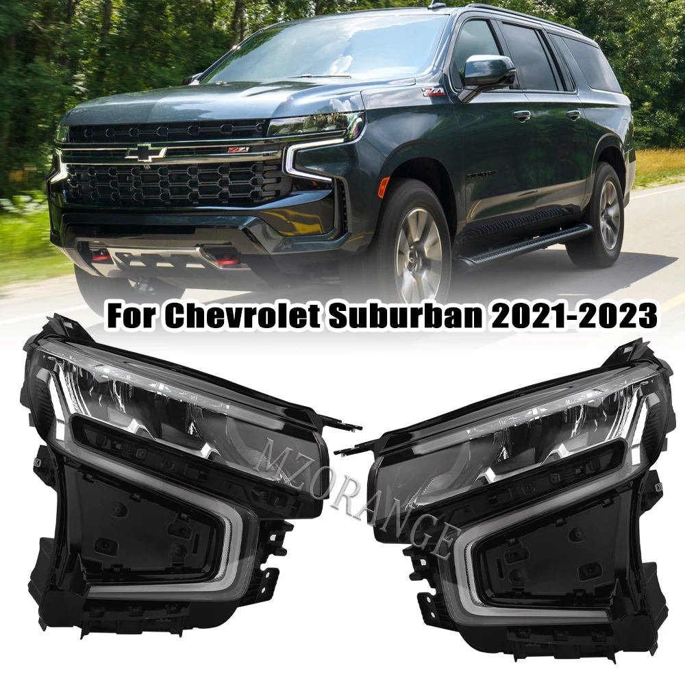 LED Headlight for Chevy Suburban Tahoe 2021 2022 2023 Headlamp for  Chevrolet Turn Signal Lamp Assembly Passenger Side Car Parts