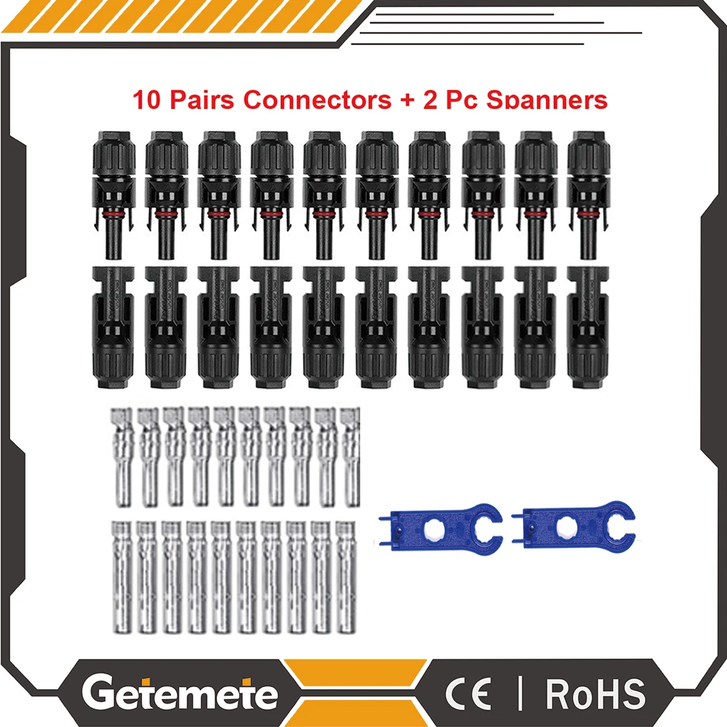 10 Pairs Solar Connector 1000V Solar Plug 30A For PV Cable Connection UV Resistant IP67 Male Female Connector solar connectors,wire connector terminals,wire connector,electrical connectors,electrical connector,cable connector