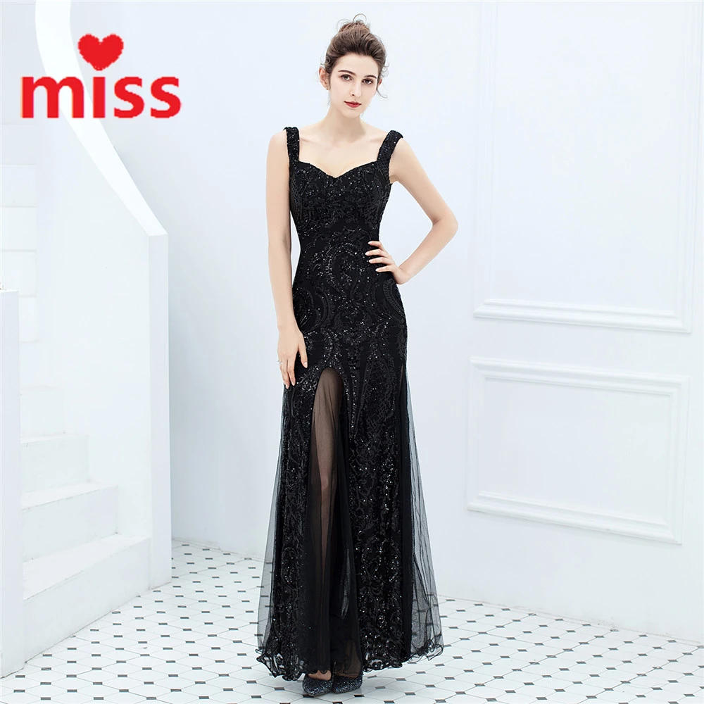 

2024 New Luxury High End Elegant Square Neck Sling Dress with Spliced Mesh A-line Long Sequin Performance Banquet Evening Dress