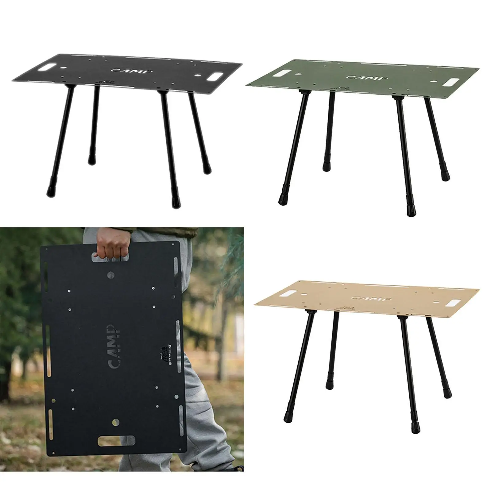 Folding Table Foldable Small Table Multifunctional Sturdy Aluminum Alloy Camping Table for Travel Patio Backyard Garden BBQ