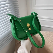 

Spring Trendy Candy Colors Baguette Shoulder Bags For Women Designer Handags High Quality Solid Small Saddle Crossbody Bags 2022