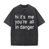 Charli Xcx Brat 2024 Tour Album Letter Print T Shirts Men Hip Hop High Quality Vintage Washed Fashion T-shirt Unisex Streetwear 2