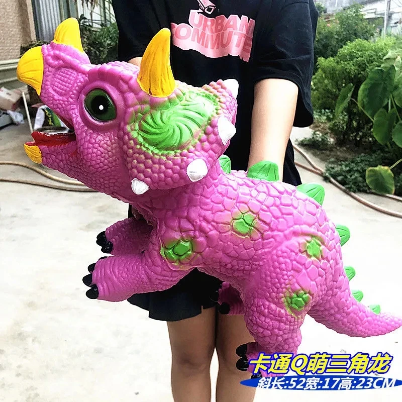 Large Dinosaur Shark Model Toys For Kids Tyrannosaurus Rex Soft Puppets Animals Velociraptor Jurassic Worlds Children Gift