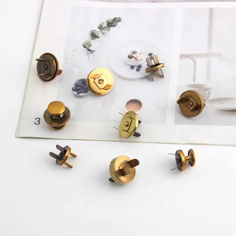 14mm 18mm Metal Gold Magnetic Buttons Snap Clasps For Materials Buckle Sewing Purse Handbag Bag Craft Wallet Parts Accessories