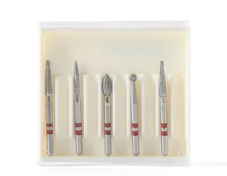 5 teile/schachtel AZDENT Dental Zirkonia Diamant Bohrer Kit 1,6mm Multi Layer Beschichtet Diamant FG Bohrer Zahnmedizin Werkzeuge – Detail 4