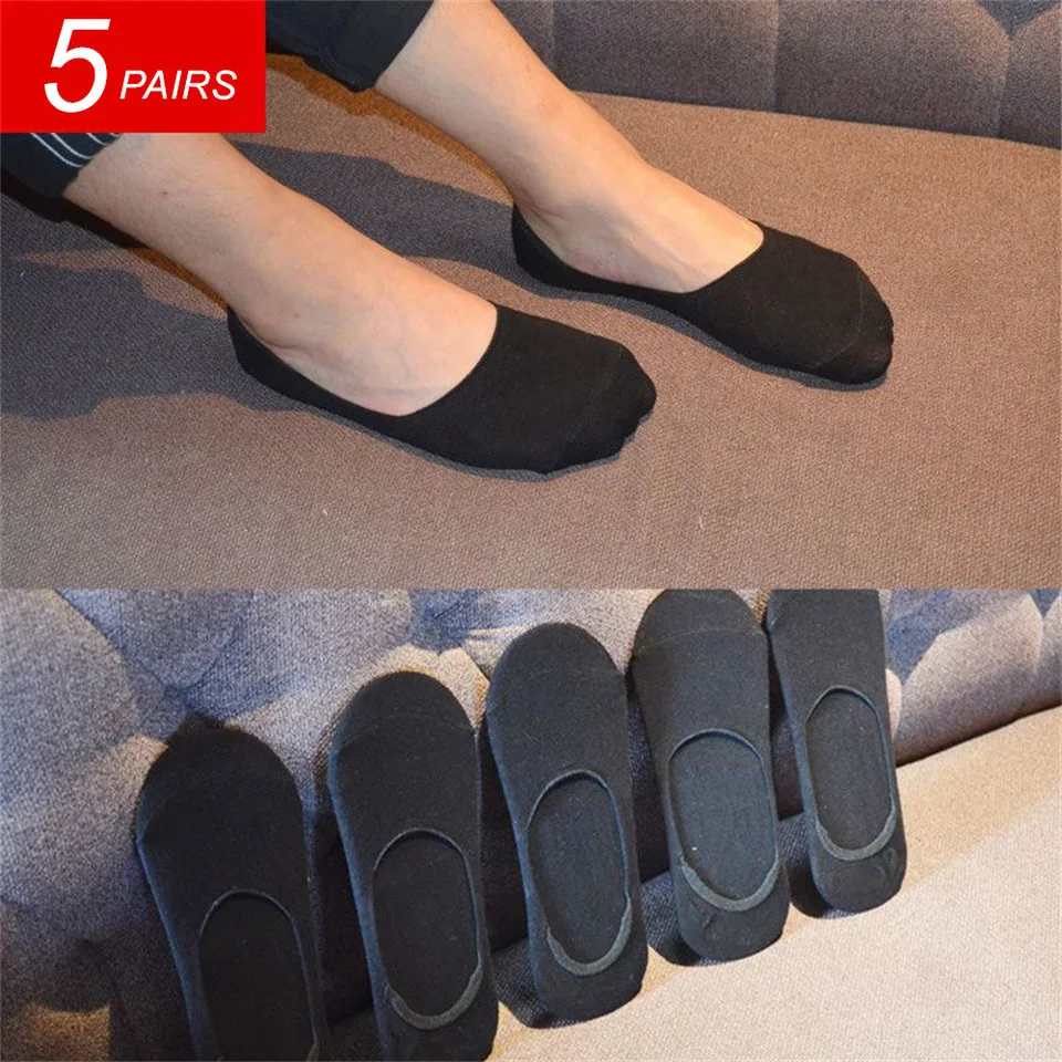 Calcetines Invisibles Tobilleros Hombre - Pack 8 Pares, Algodón Transpirable, Rayas Silicona Antideslizantes - Ideales Para Deporte Y Diario