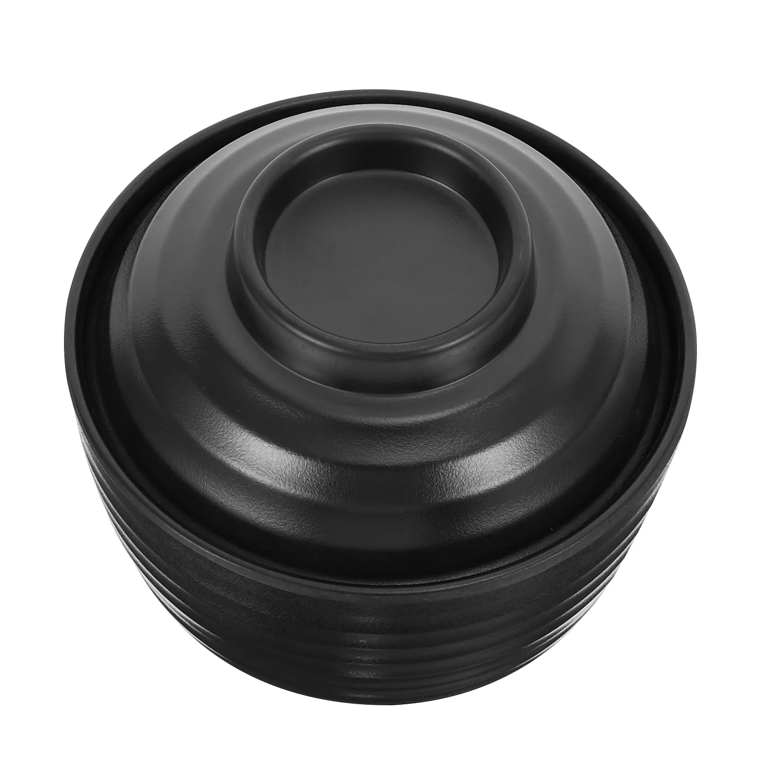 

1 Pc 1 Pc Practical Household Food Bowl Exquisite Soup Bowl Noodle Bowl With Lid (Black)