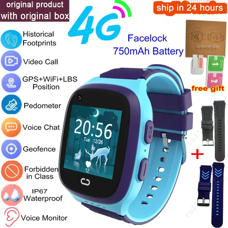 

Kids Smart Watch 4G GPS Wifi Video Call SOS Tracker IP67 Waterproof Children's Smartwatch Camera VS LT31 LT36