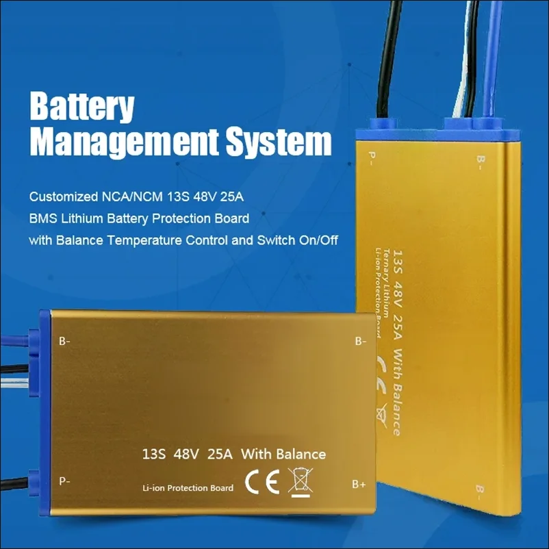 36V Bms 10S 15A 25A 35A Bms Protection Board for Solar E-Bike with Balacnce Temperature Sensor Management System
