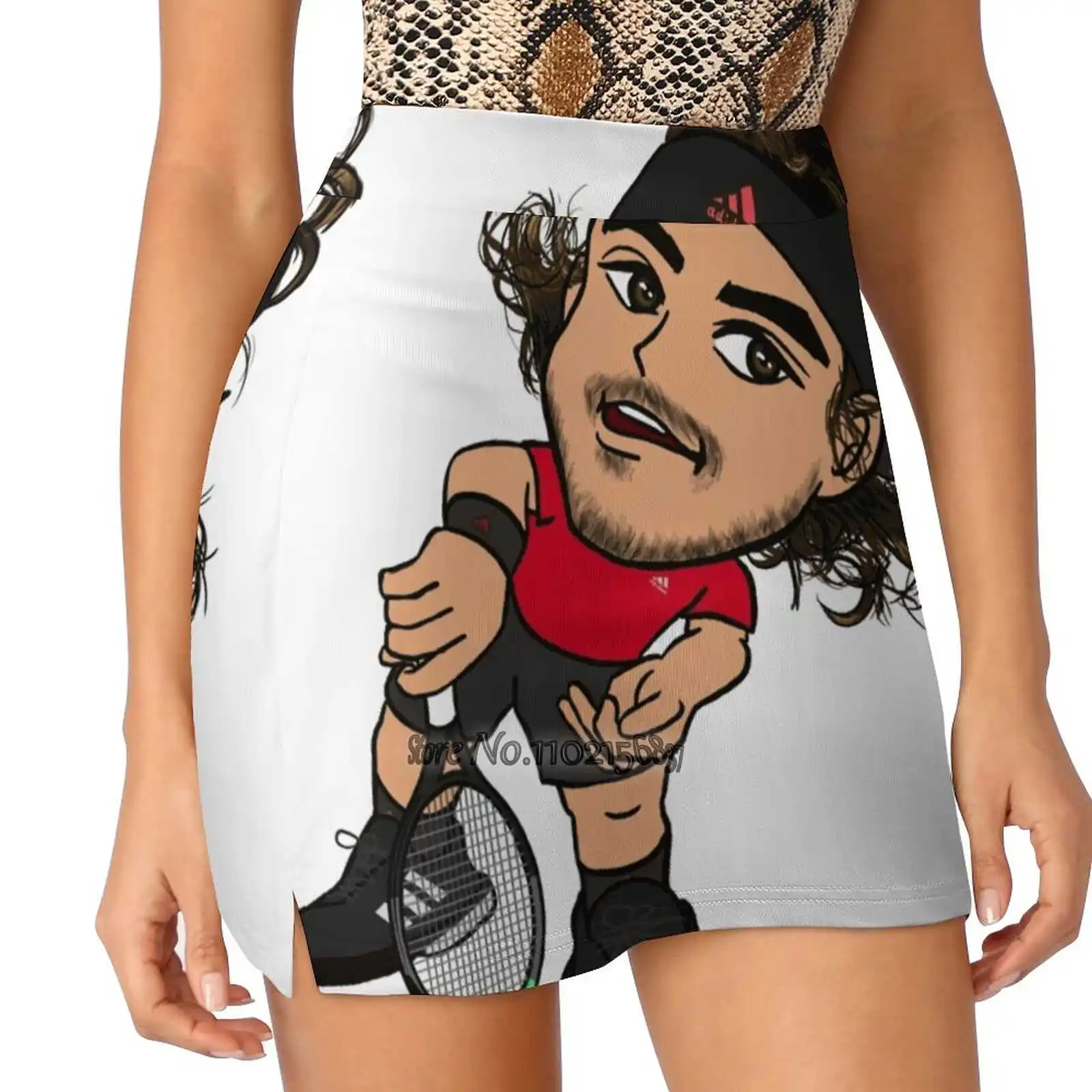 

Tsitsipas Tennis Golf Skirt Sexy A-Line Harajuku Shorts Skirt With Phone Pockets Skort Tsitsipas Greek God Tennis Atp Ladies
