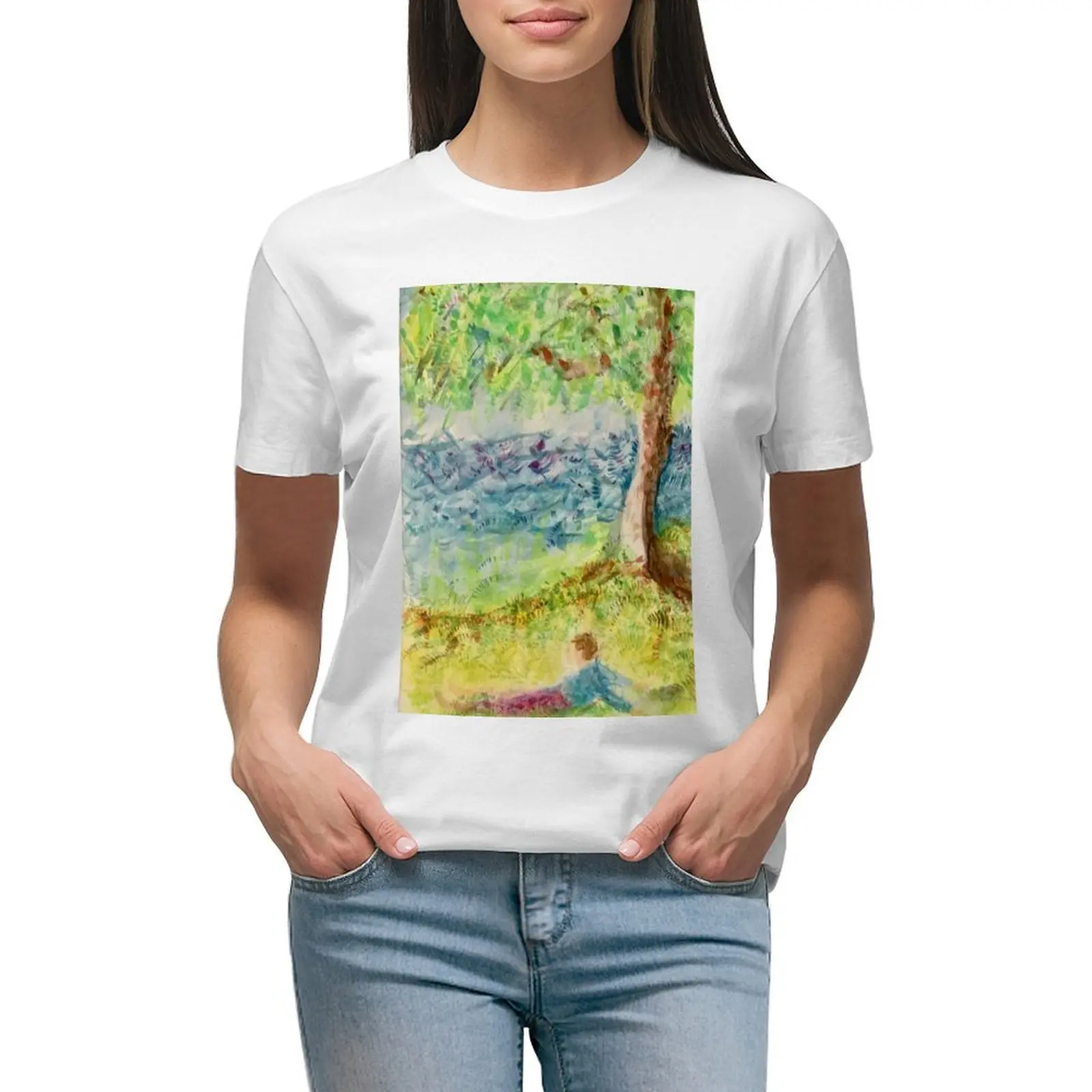 

The Tree and Me T-shirt shirts graphic tees korean fashion Summer Women's clothing