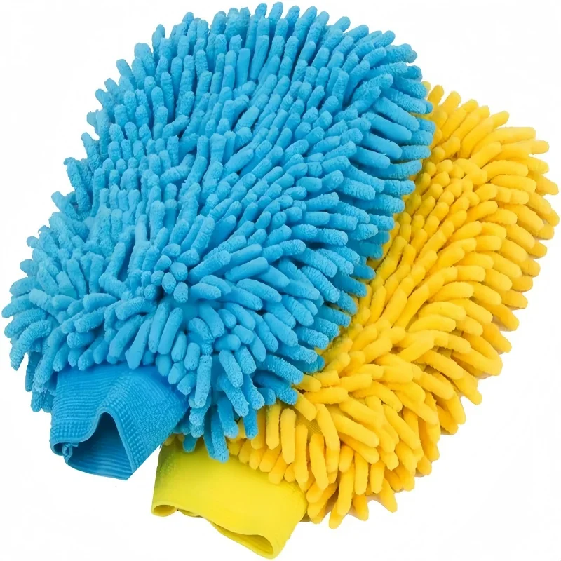 Ultra fine fiber car wash gloves for car cleaning, soft wash gloves