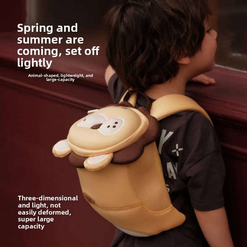 Zoyzoii Kids Backpack Girls Kindergarten Boys Baby Friends Towing Rope Outdoor Double Shoulder Bag Cotton Cute School Bag 4