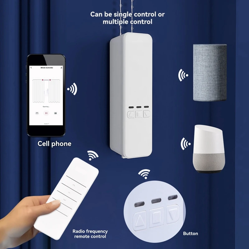 Y51A-Tuya Wifi Smart Motor For Roller Blinds Electric Chain Shade Shutter Drive RF Remote Kit App Via Alexa Google
