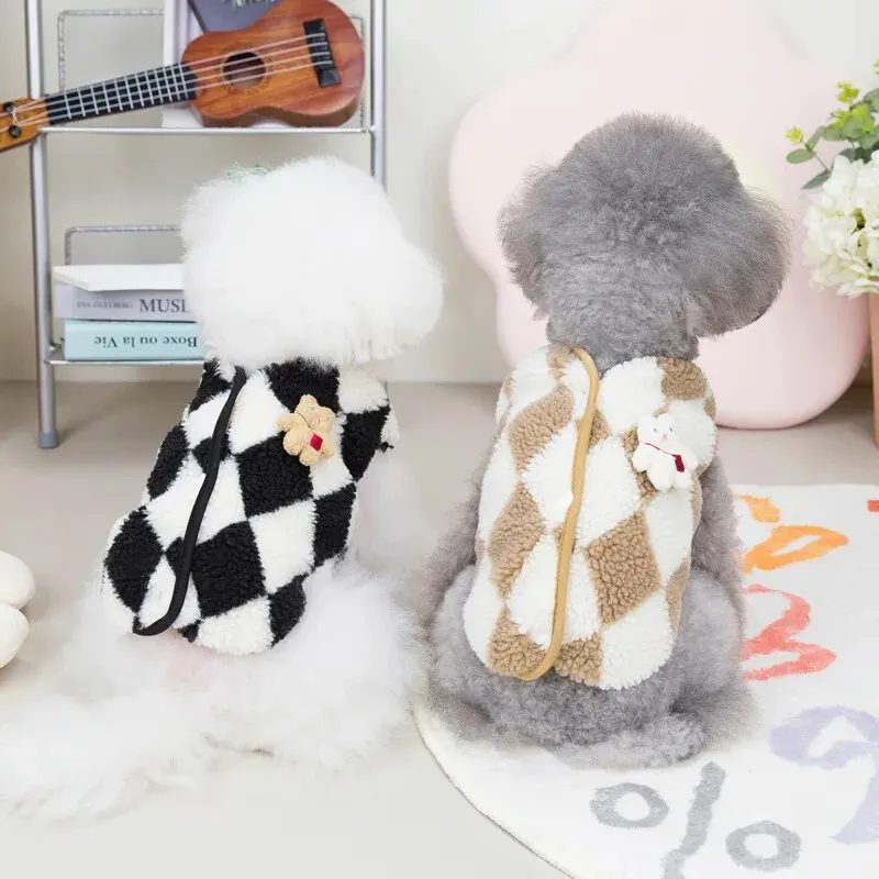 1pc Pet Dog Clothes Soft Warm Fleece Dogs Jumpsuits Plaid Pet Clothing for Small Dogs Puppy Cats Costume Coats 1pc Pet Dog Clothes Soft Warm Fleece Dogs Jumpsuits Plaid Pet Clothing for Small Dogs Puppy Cats Costume Coats