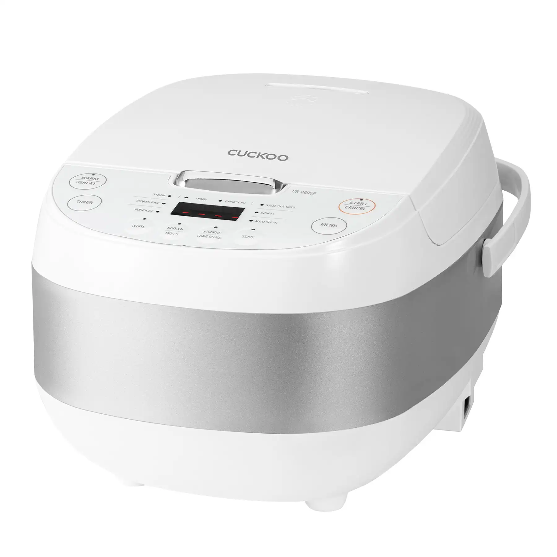 

Cuckoo 12-Cup (Cooked) Rice Cooker, 10 Menu Options: Oatmeal, Brown Rice & More, Touch-Screen, Nonstick Inner Pot, CR-0605F, Wh