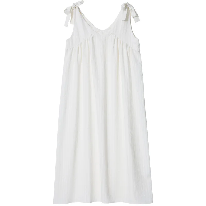 Ygolonger Cotton Sleeping Skirt One Piece Sleeveless Homewear Cloths Summer Romantic Sexy Pajamas for 2023 Women Novelty