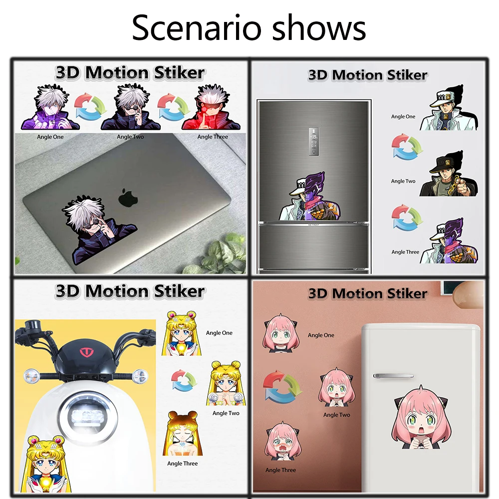Zero Two Anime Sticker DARLING In The FRANXX 3D Motion Sticker Self-adhesive Waterproof Decals for Car,Laptop,Refrigerator,Etc.