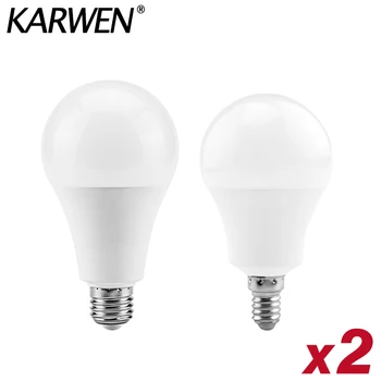 LED E27 E14 전구, 스포트라이트 램프, LED 봄빌라 램프, AC 220V-240V 전구, 3W, 6W, 9W, 12W, 15W, 18W, 20W, 로트당 2 개