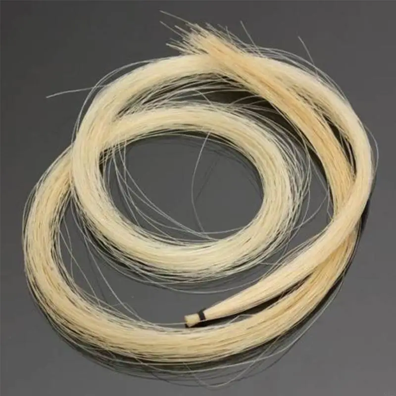 G92F 1pc 79cm Natural White Horse Hair Erhu Bow Hairs Musical Instrument Parts