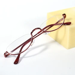 Chic Red Frame Round Reading Glasses with Spring Hinge - +275 (Red)