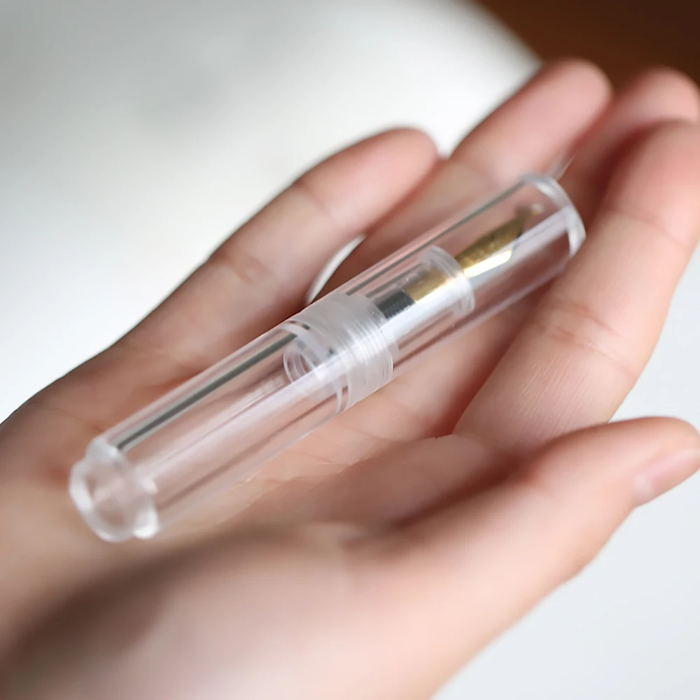 마존 완카이 미니 레진 투명 만년필, 이리듐 EF/F 펜촉, 0.38mm, 0.5mm, 휴대용 손바닥 짧은 잉크 펜, 쓰기 사무실 세트
