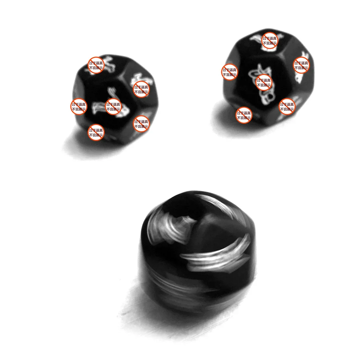 Samox Russian Sex Dice Set Acrylic Erotic Game Toys for Couples Men Women Adult Fidget Roller Toy for Reducing Stress